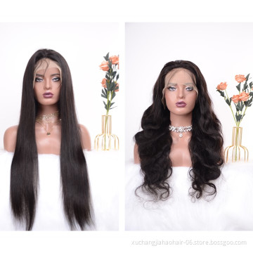 Virgin brazilian Straight Human Hair Wig Transparent Lace Front Wigs 13X4X1 T Part Human Hair Wig